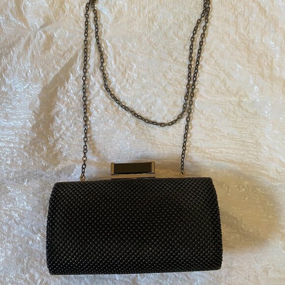 Jessica McClintock Clutch | Black Elegant Mesh - Picture 2 of 3